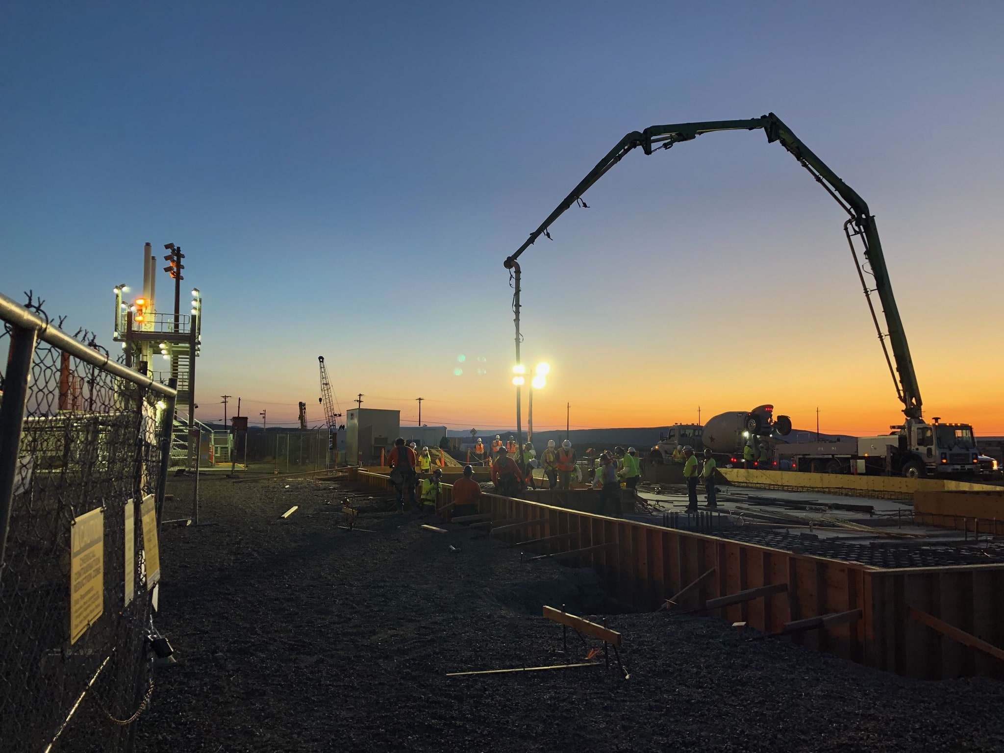 2020 TSCR Foundation concrete pour evening 1