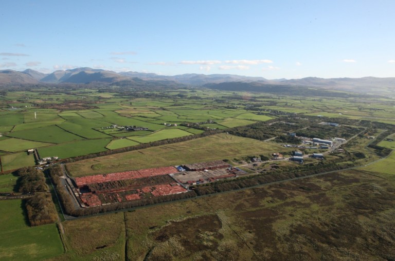 Aerial LLWR site towards Fells Large