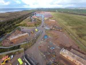Aerial PCM Mag soil removal towards Sellafield
