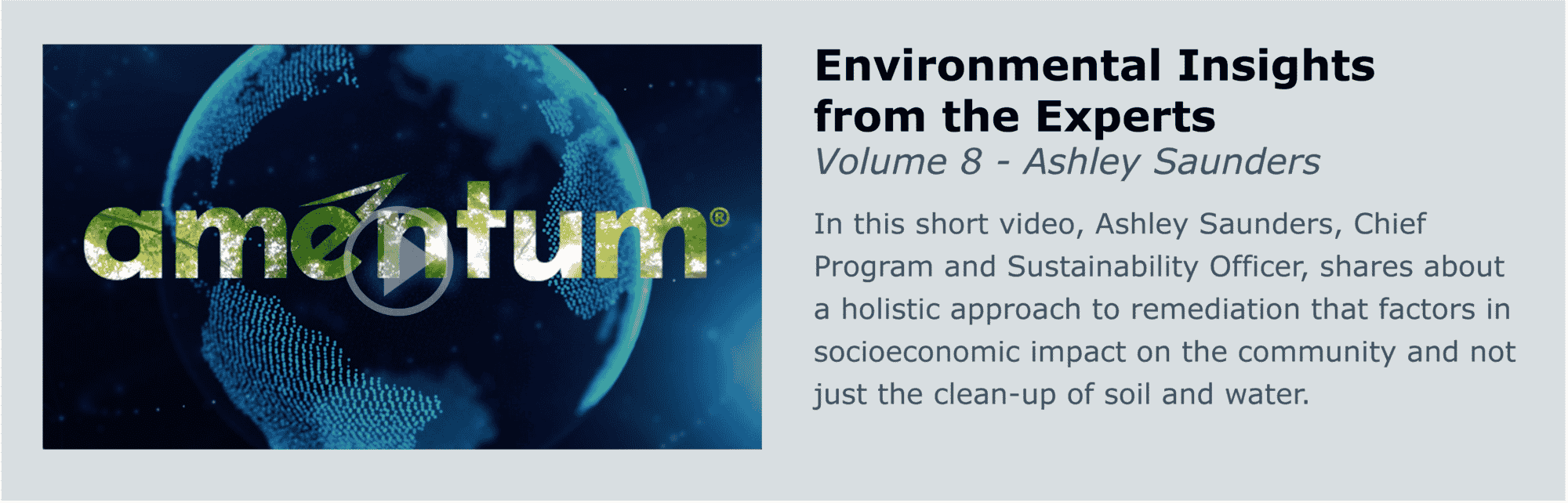 Ashley Saunders Amentum Environmental