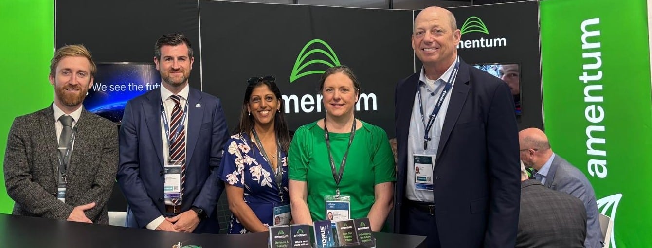 CEO John Heller and Loren Jones, Senior Vice President, at the Amentum booth.